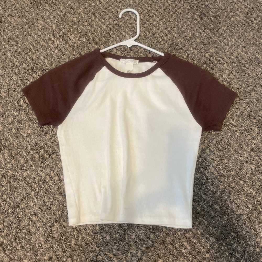 Cute brown baseball tee